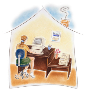 illustration of home office 