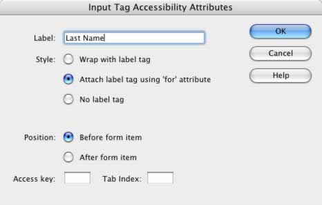 Attach lable selection